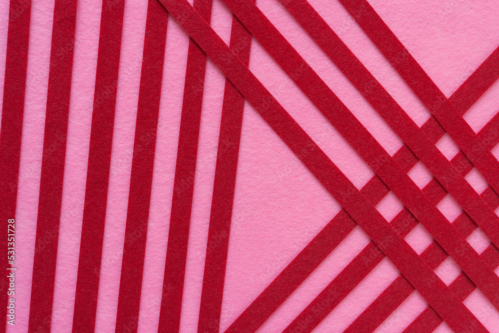 strips of felt on pink material strips of felt on pink material