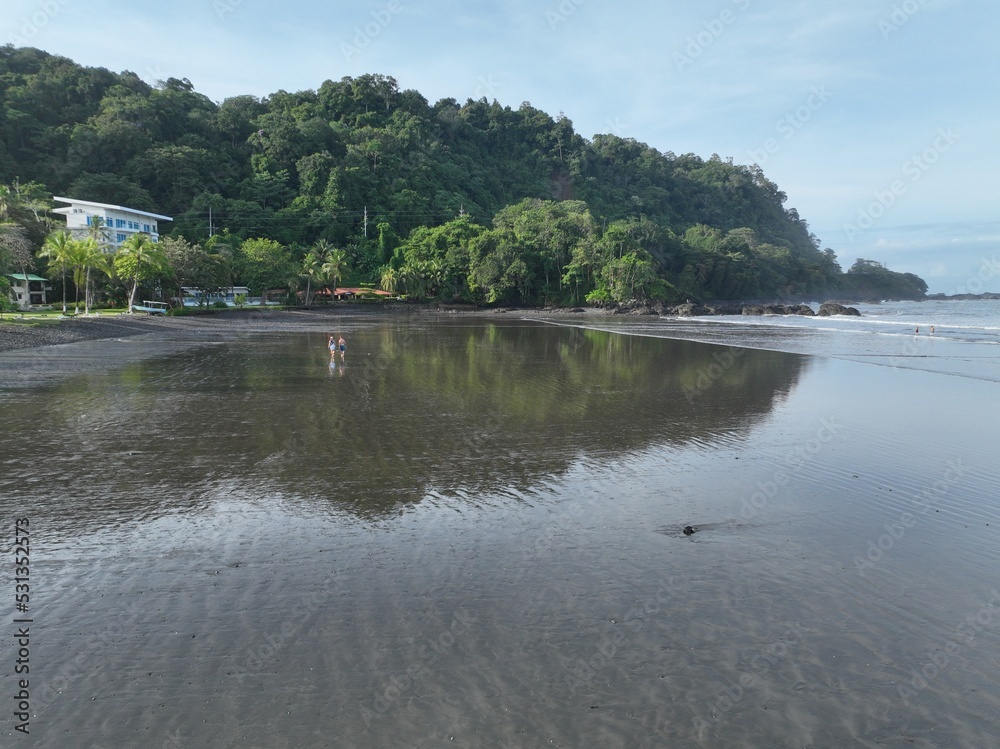 Aerial View of Tropical Jaco Beach, Garabito in Costa Rica from the south side Aerial View of Tropical Jaco Beach, Garabito in Costa Rica from the south side