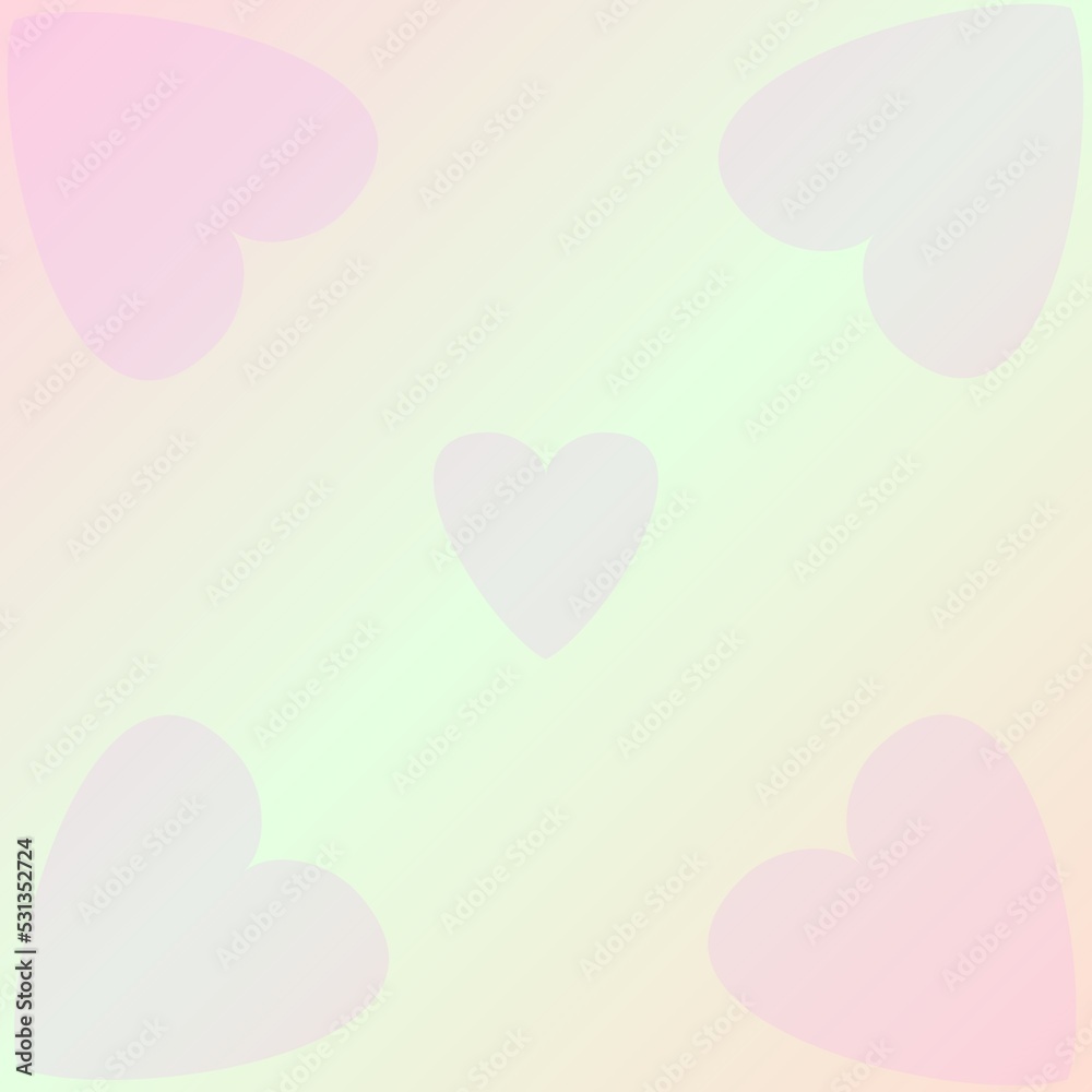 gradient soft color pink, purple, green, blue, red, yellow, black, orange, magenta, pastel, white, with heart pattern for theme, wallpaper, or mobile phone background