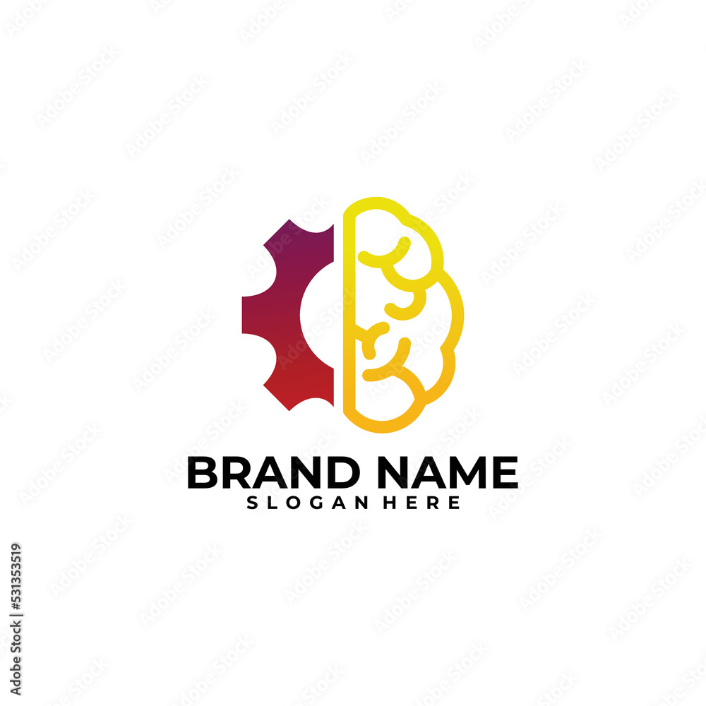 brain service logo vector design template brain service logo vector design template