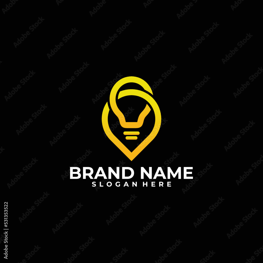 point bulb logo vector design template point bulb logo vector design template