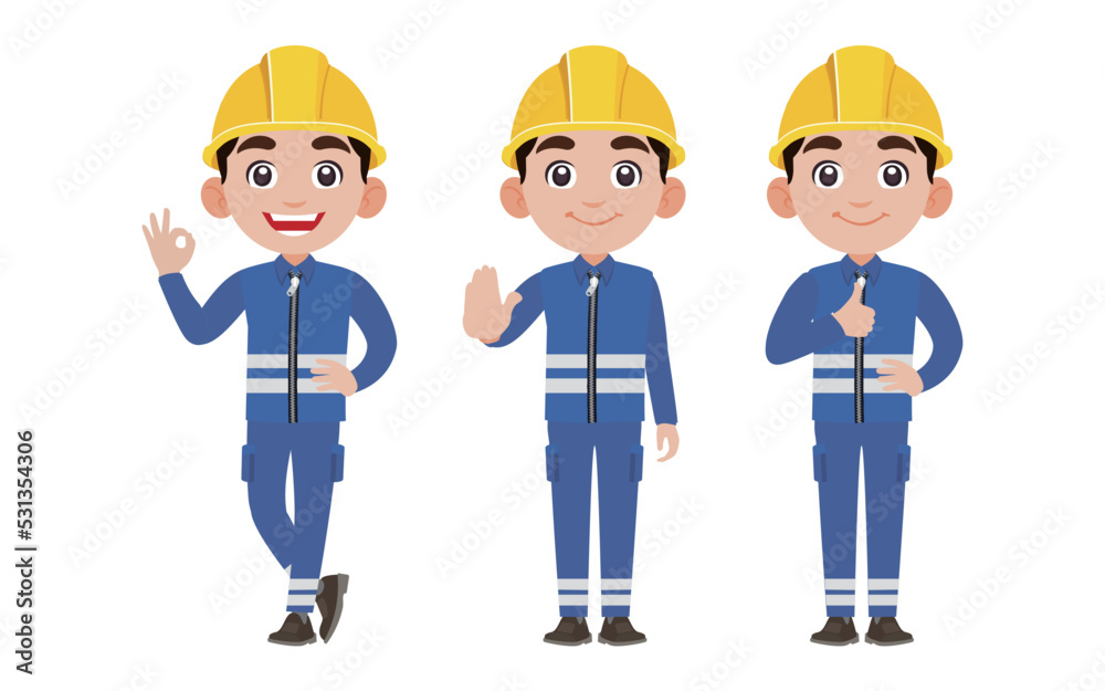 Repairman with different poses. vector Repairman with different poses. vector