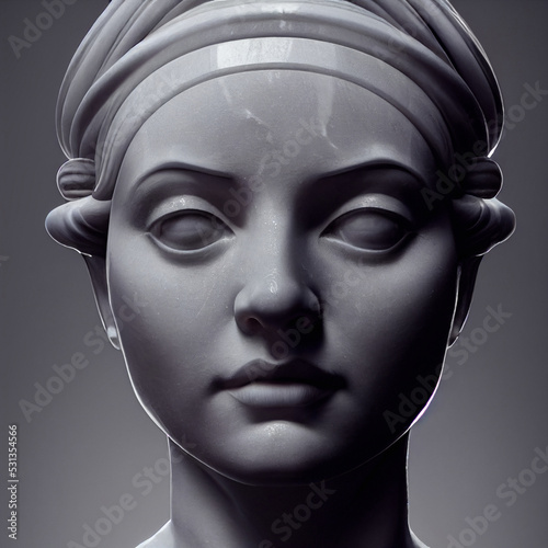 Marble Goddess 3D Render