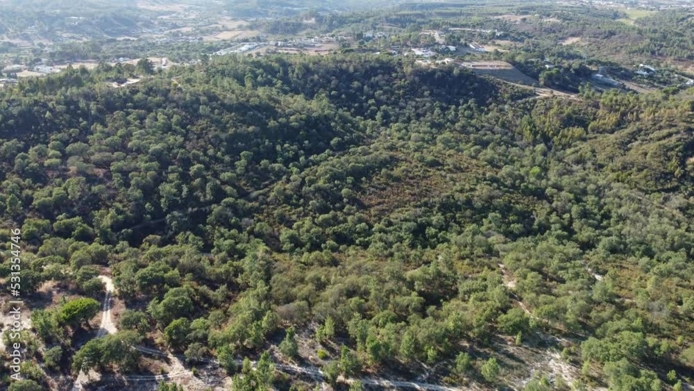 Drone shot over Portugal countryside Drone shot over Portugal countryside