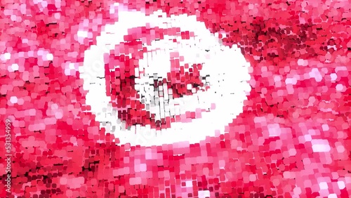 Tunisia bright flag - loop photo