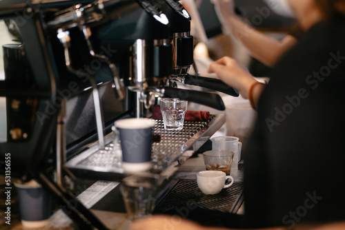 bartender pouring coffee