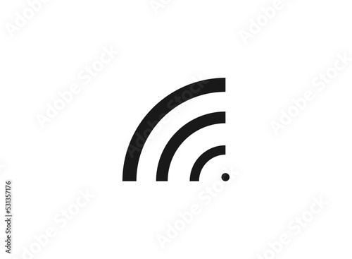Wifi icon. Simple wifi connection vector illustration.