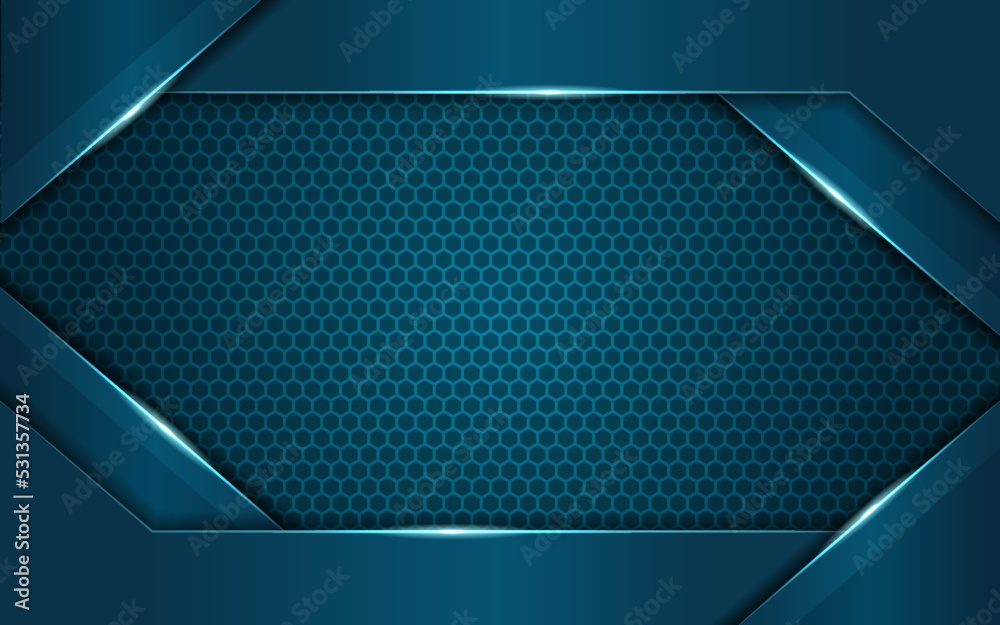 Modern Futuristic Textured Hexagon Background Blue Vibrant with Glowing Line Modern Futuristic Textured Hexagon Background Blue Vibrant with Glowing Line