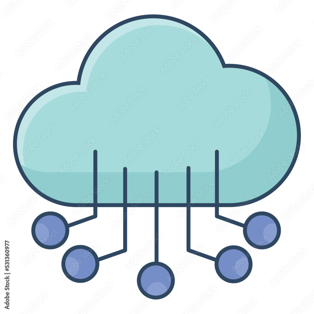 cloud with circuits cloud with circuits