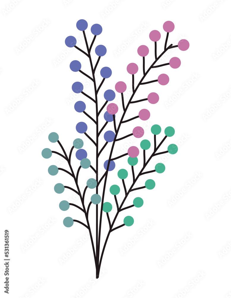 colored plant branches