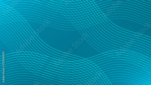 Abstract blue background with technology wave lines.  Vector illustration. 