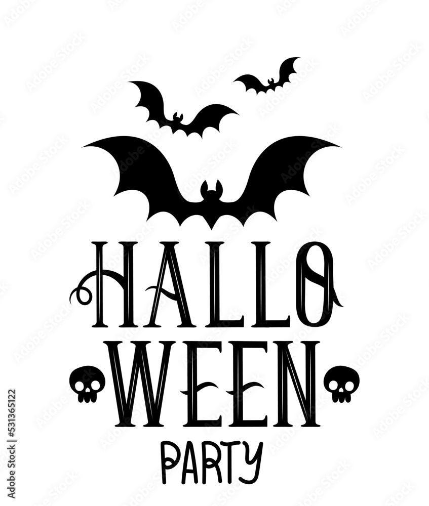 Obraz premium halloween party lettering