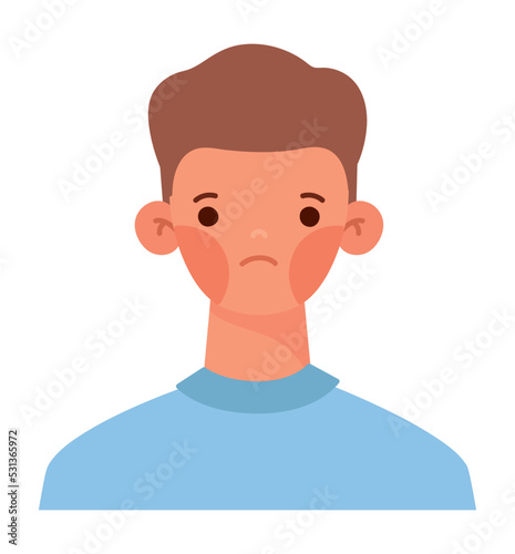 sad boy illustration