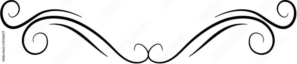 Swirl Flourish Text Divider Swirl Flourish Text Divider