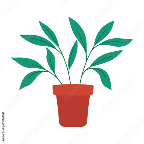 purple plantpot illustration