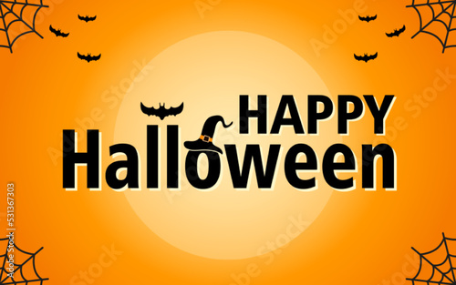 happy halloween background poster template