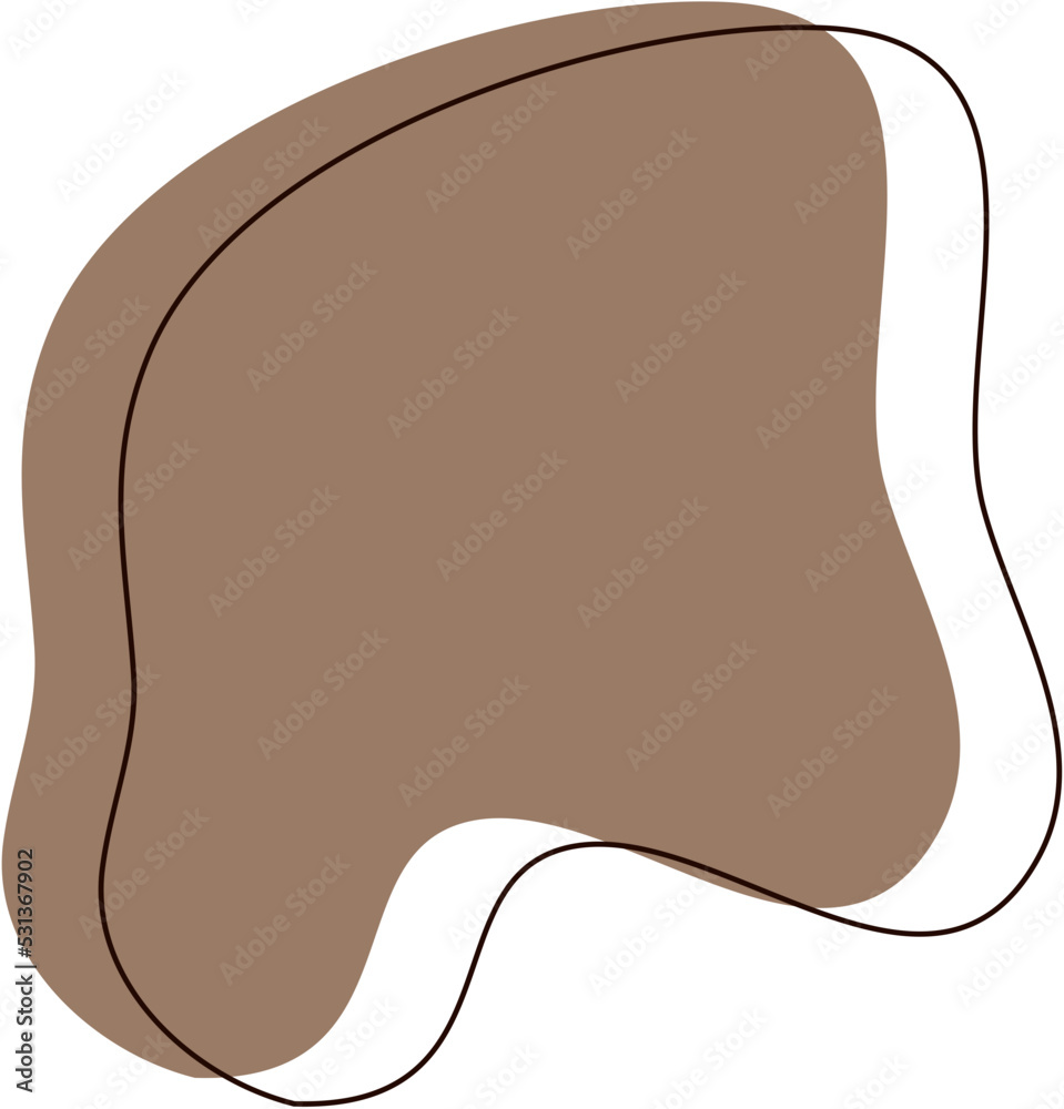 Abstract Shape and Thin Line Illustration