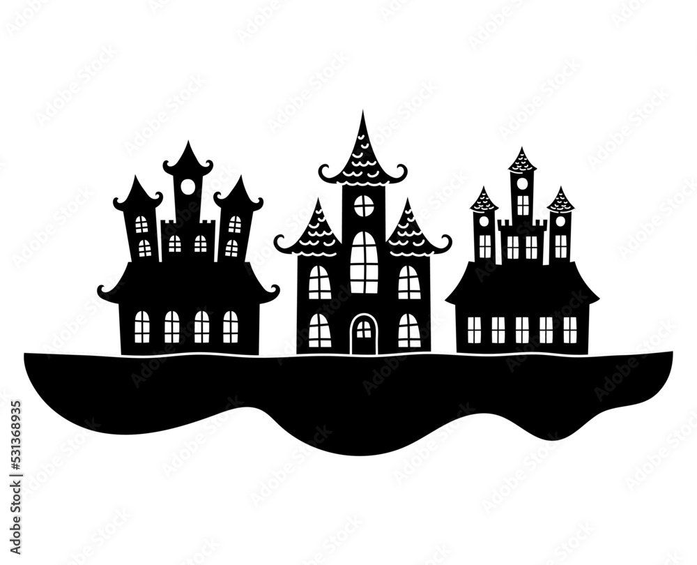black castles illustration