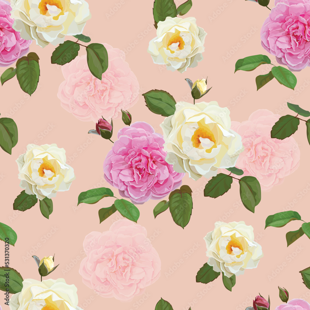 Roses seamless pattern 
