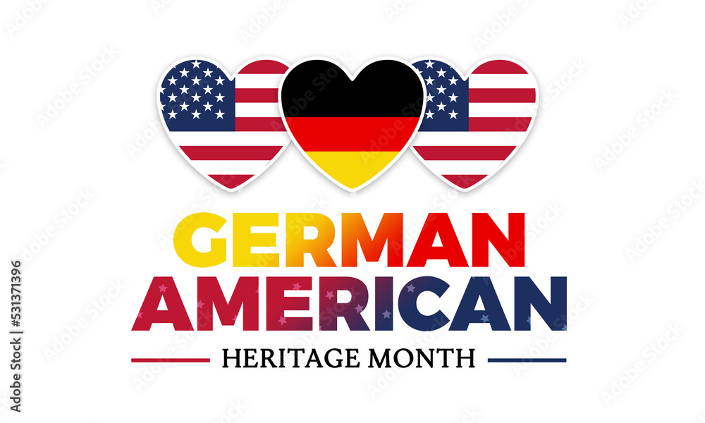 German American heritage month annual celebration in October. USA and