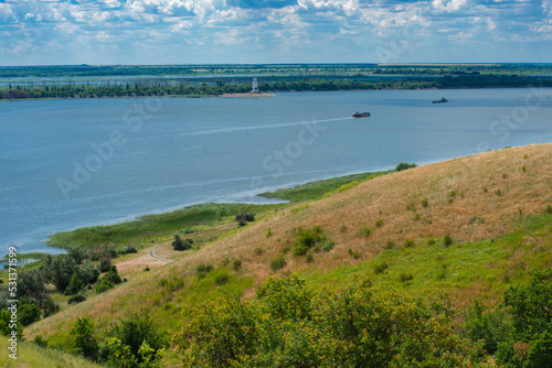 Wallpaper Mural panorama of the Don River valley near Volga-Don Canal. cloudy sky on a summer day Torontodigital.ca