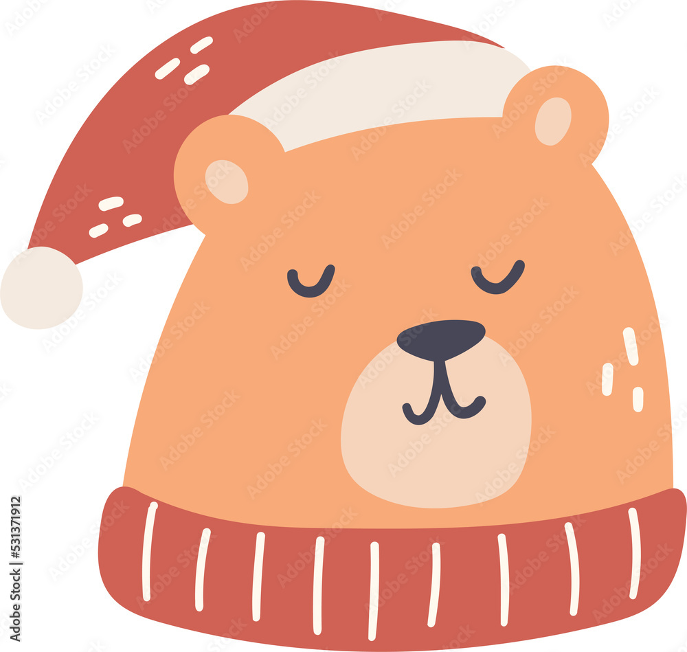 Fototapeta premium Cartoon Christmas Animal Clip Art