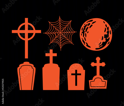 halloween elements set
