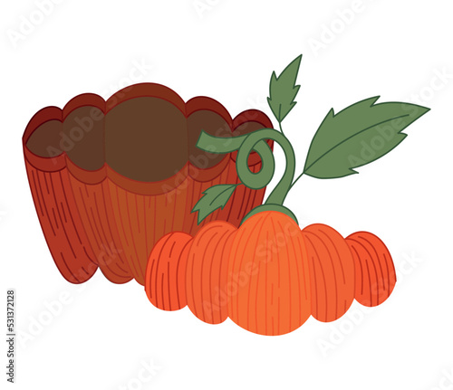 half pumpkin design