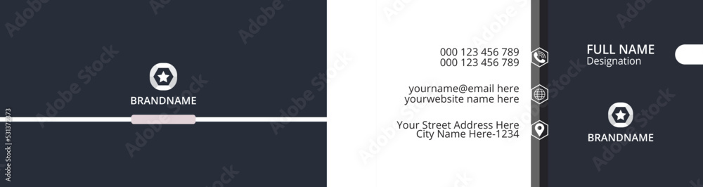 Obraz premium Minimalist creative professional business card design template