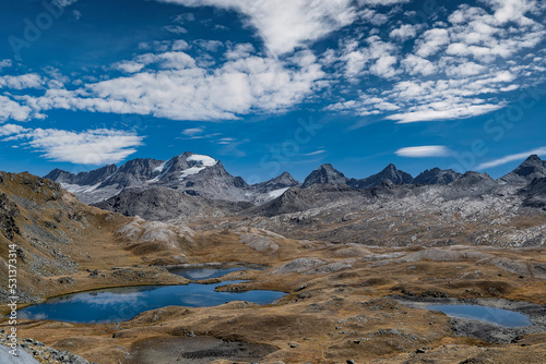 Alps landscape, the Gran Paradiso massif in the autumn season 
