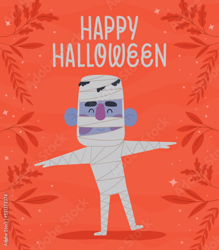 colored halloween poster