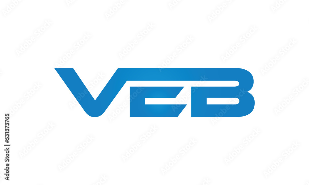 VEB monogram linked letters, creative typography logo icon VEB monogram linked letters, creative typography logo icon