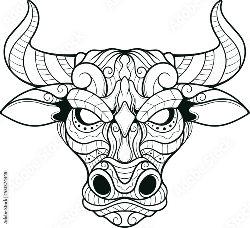 Vector illustration of animal ornament design