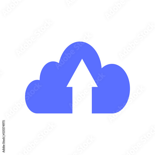 Upload vector icon, cloud storage symbol. Modern, simple flat vector illustration