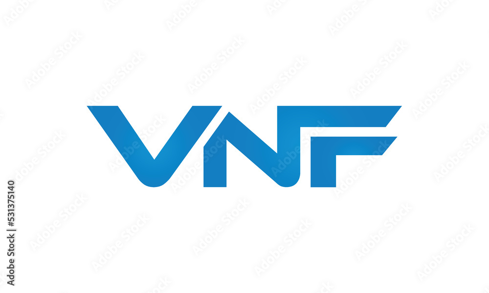 VNF monogram linked letters, creative typography logo icon VNF monogram linked letters, creative typography logo icon