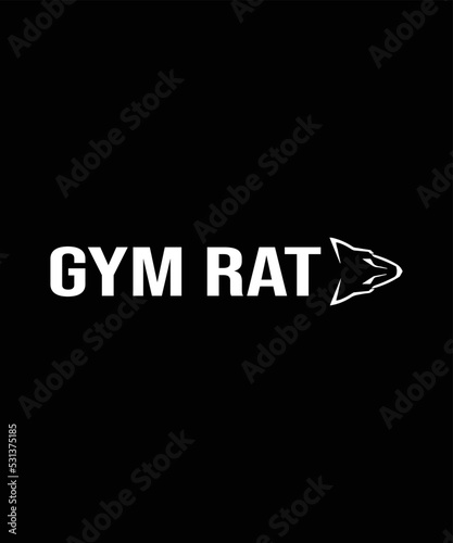 GYM RAT t shirt design photo