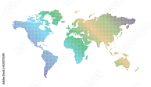 world map on white background