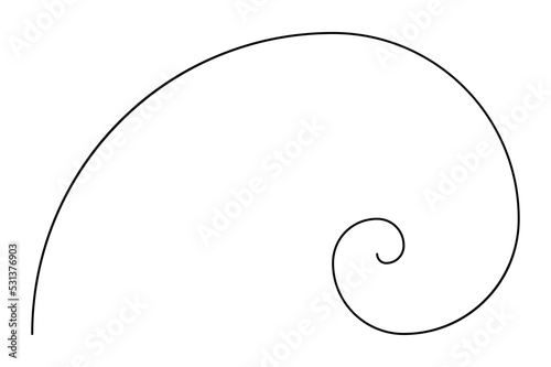 Golden ratio minimalistic icon. Geometric shapes flat proportion vector illustration