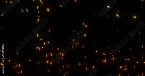 fire burning embers ash particles