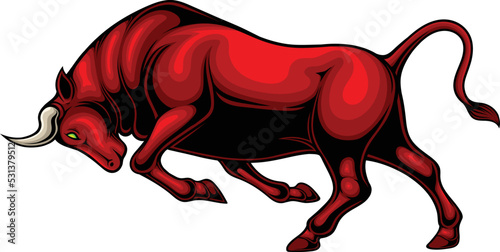 illustration of bull with premium quality stock vector
