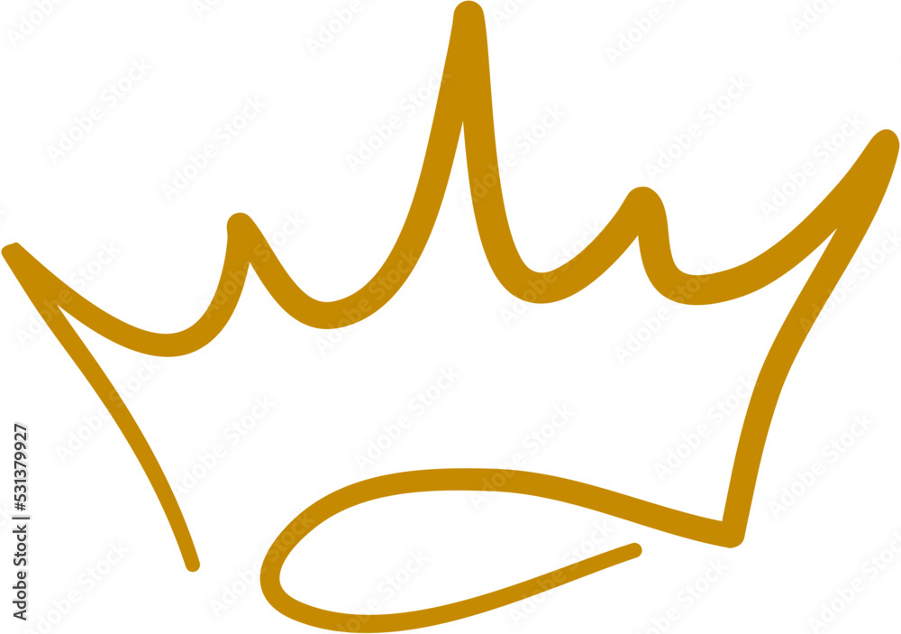 Yellow Hand Drawn Crown Yellow Hand Drawn Crown