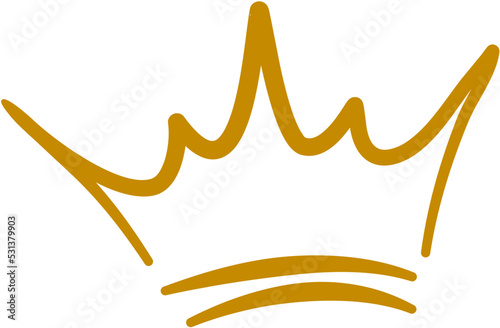 Yellow Hand Drawn Crown