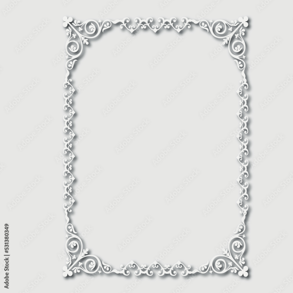 Frame, in the style of an ornament, Vector illustration eps 10, Art. Frame, in the style of an ornament, Vector illustration eps 10, Art.