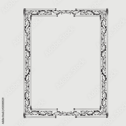 Frame, in the style of an ornament, Vector illustration eps 10, Art.