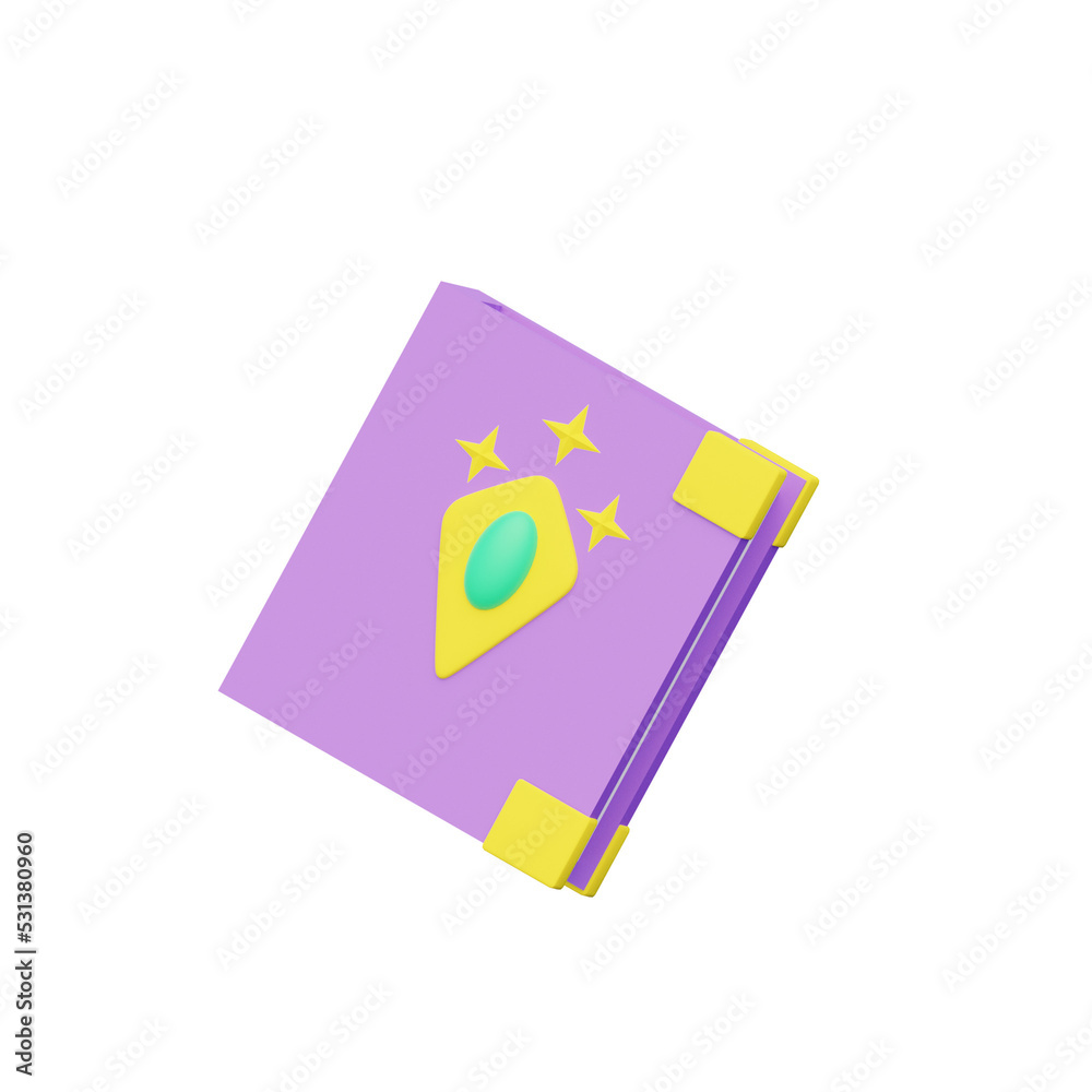 3D Spell Book Illustration 3D Spell Book Illustration