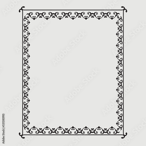 Frame, in the style of an ornament, Vector illustration eps 10, Art.