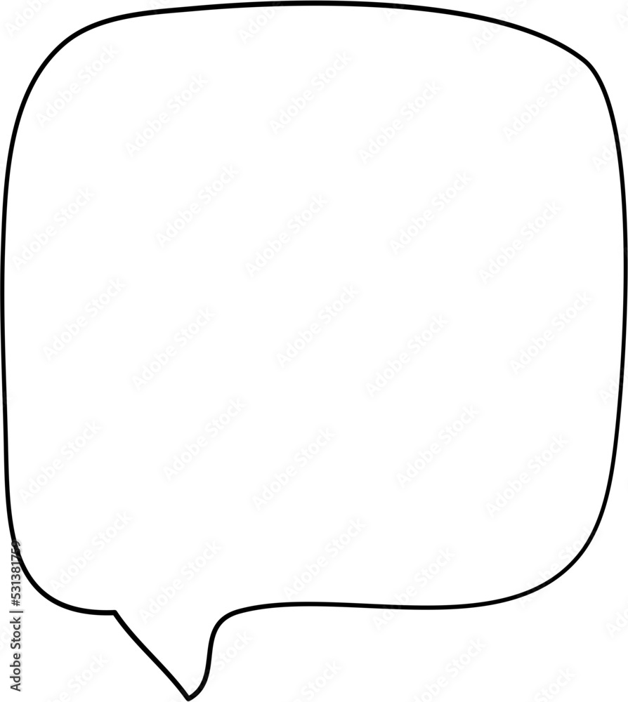 Thought Line Bubble Illustration Thought Line Bubble Illustration