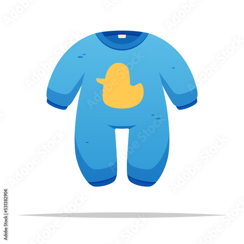 Baby boy sleepsuit vector isolated illustration