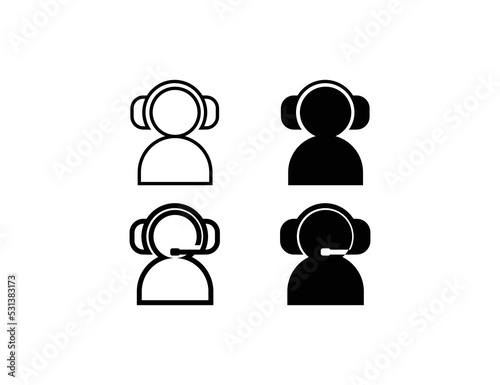 Customer service support logo icon