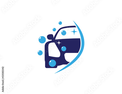 Car wash logo design illustration